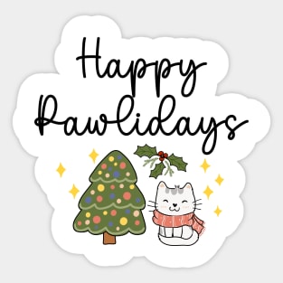 Happy Pawlidays Sticker